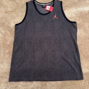 Jordan Black and Red Men's Tank Top